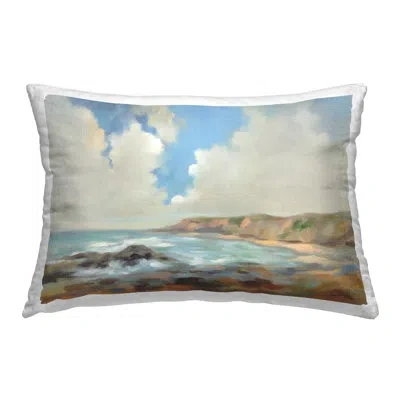 Stupell Industries California Coast Cliffs Decorative Printed Throw Pillow Design By Silvia Vassileva In Tan