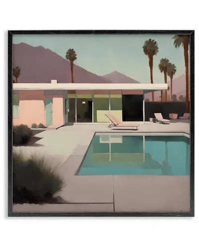 Stupell Industries Californian Pool View Framed Giclee Art In Multi