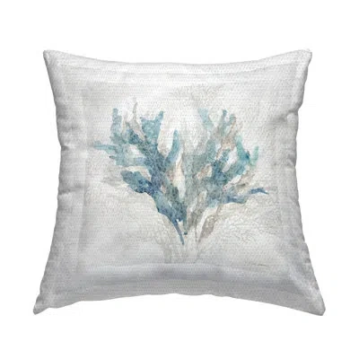 Stupell Industries Calm Coral Composition Printed Outdoor Throw Pillow Design By Carol Robinson In Blue