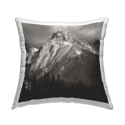 Stupell Industries Canadian Rockies View Decorative Printed Throw Pillow Design By Alan Majchrowicz In Gray