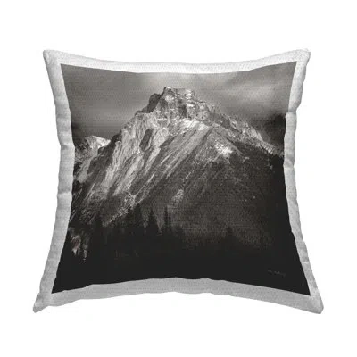 Stupell Industries Canadian Rockies View Printed Outdoor Throw Pillow Design By Alan Majchrowicz In Gray