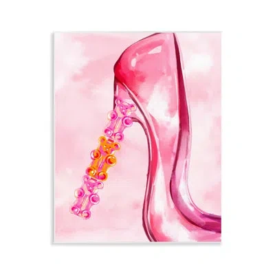 Stupell Industries Candy Bear Heel Wall Plaque Art By Ziwei Li In Pink