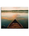 Stupell Industries Canoe On Lake Warm Sunrise Water Reflection Stretched Canvas Wall Art By Danita Delimont In Orange