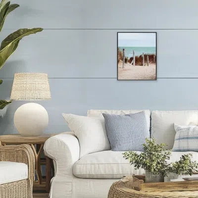 Stupell Industries Capricious Dreams Beach Coast Framed Giclee, Design By Marcus Prime In Midnight Black Framed Giclee