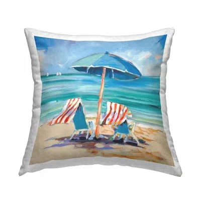 Stupell Industries Caribbean Delight Beach Scenery Printed Throw Pillow Design By Jane Slivka