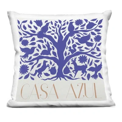 Stupell Industries Casa Azul Tree Decorative Printed Throw Pillow, Design By Elizabeth Medley, 18 X 7 X 18 In Blue