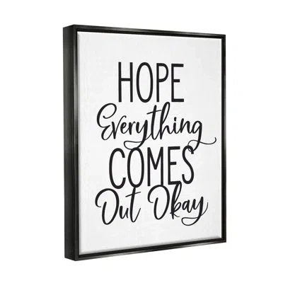 Stupell Industries Casual Bathroom Calligraphy Sign Humor Phrase By Lettered And Lined - Floater Frame Print On Canvas In Jet Black Floater Frame