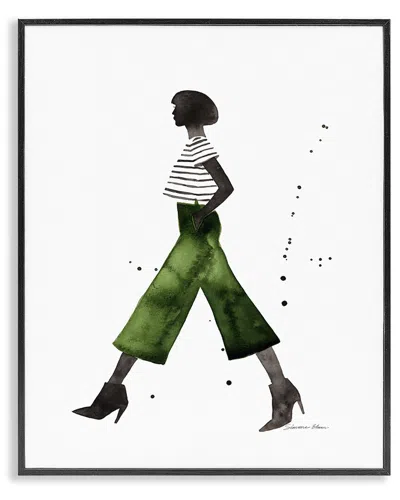 Stupell Industries Casual Fashion Girl Framed Giclee Art In Multi