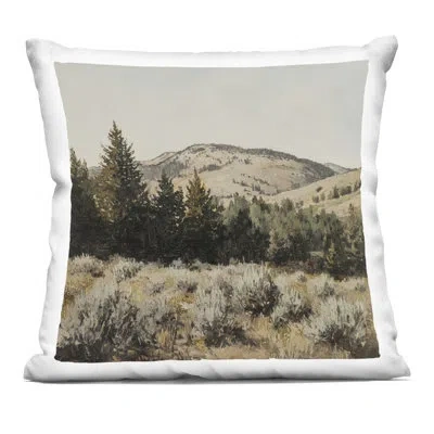 Stupell Industries Cedar Mountain View Decorative Printed Throw Pillow, Design By Petal Prints Design In Green