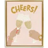 Stupell Industries Celebration Cheers Drinks Framed Canvas Wall Art In Sand