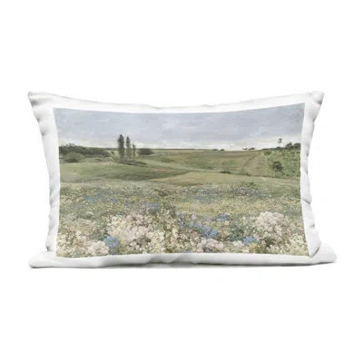 Stupell Industries Charming Pastoral Meadow View Design By Amber Sterling Outdoor Printed Pillow In Green
