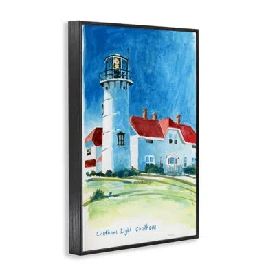 Stupell Industries Chatham Lighthouse Safe Harbor Framed Giclee Art, Design By Greg Gorham In Midnight Black Framed Giclee
