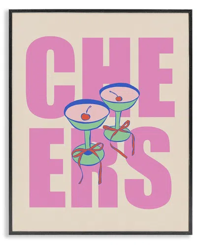 Stupell Industries Cheers Martinis & Bows Framed Giclee Art In Multi