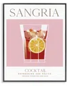 Stupell Industries Chic Minimal Sangria Framed Giclee Art In Multi