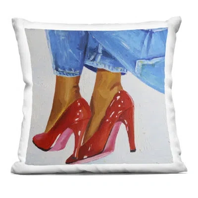 Stupell Industries Chic Red Heels Portrayal Decorative Printed Throw Pillow, Design By Violeta Vollmer