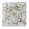Stupell Industries Chickadee Birds On Tree Canvas Art In White