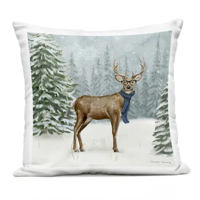 Stupell Industries Christmas Critters Reindeer Outdoor Printed Pillow, Design By Danielle Murray