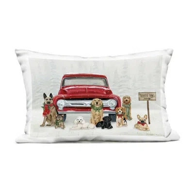 Stupell Industries Christmas Critters Reindeer Outdoor Printed Pillow, Design By Danielle Murray