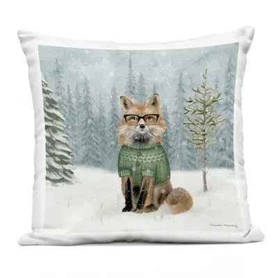 Stupell Industries Christmas Critters Reindeer Outdoor Printed Pillow, Design By Danielle Murray