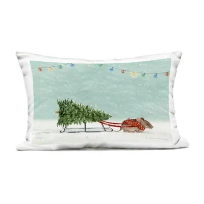Stupell Industries Christmas In Newport Oars Outdoor Printed Pillow, Design By Danielle Murray
