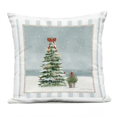 Stupell Industries Christmas In Newport Oars Outdoor Printed Pillow, Design By Danielle Murray