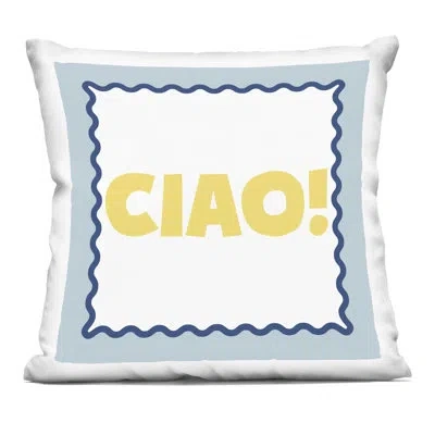 Stupell Industries Ciao! Bold Yellow Typography Decorative Printed Throw Pillow, Design By Sd Graphics Studio