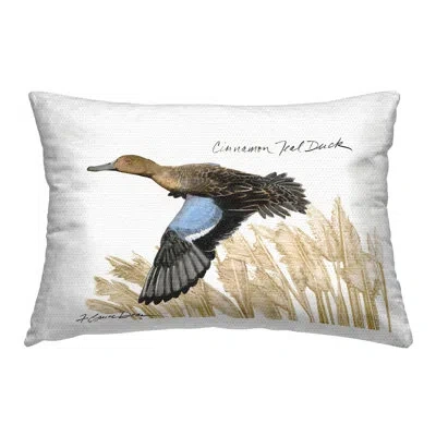 Stupell Industries Cinnamon Teal Duck Printed Outdoor Throw Pillow Design By Jadei Graphics In Brown