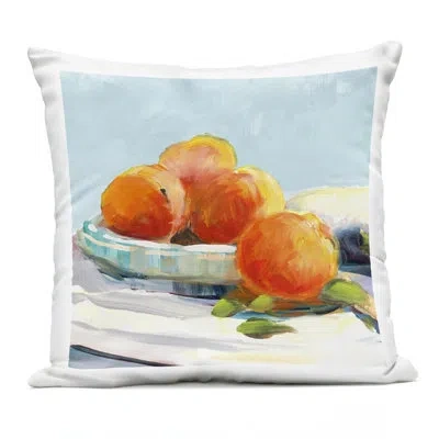 Stupell Industries Citrus Plantation Still Life Outdoor Printed Pillow, Design By Jane Slivka, 18 X 7 X 18 In Blue