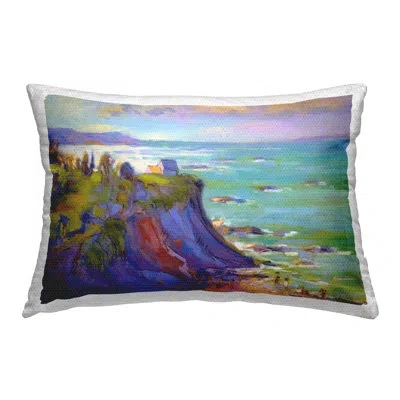 Stupell Industries Classic Cliff View Outdoor Printed Pillow By Dorothy Fagan In Blue