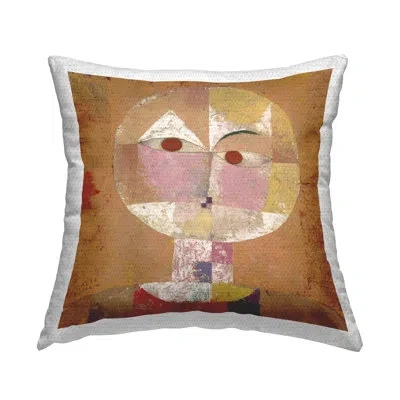 Stupell Industries Classic Senecio Paul Klee Outdoor Printed Pillow By One1000paintings In Tan