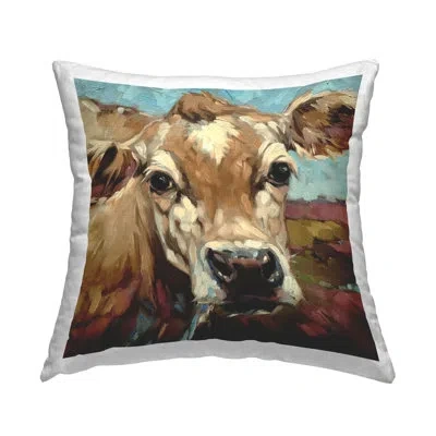 Stupell Industries Close Up Farm Cow Face Printed Throw Pillow Design By Andrea Lavery