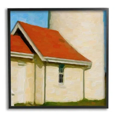 Stupell Industries Close Up Ocean Lighthouse In Midnight Black Framed Giclee
