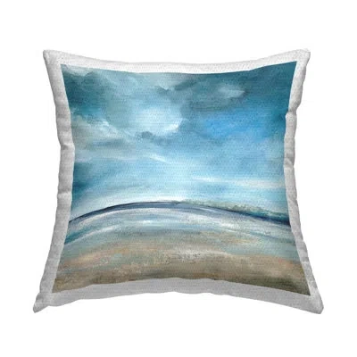 Stupell Industries Clouds & Sunshine Beach Outdoor Printed Pillow By Carol Robinson In Blue