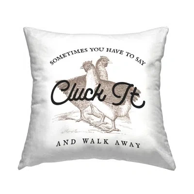 Stupell Industries Cluck It Funny Chicken Phrase Printed Throw Pillow Design By Lil' Rue