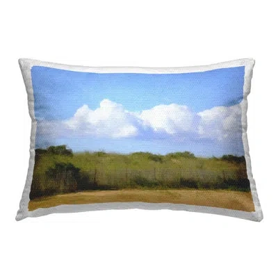 Stupell Industries Coastal Countryside View Outdoor Printed Pillow By Graffitee Studios In Green