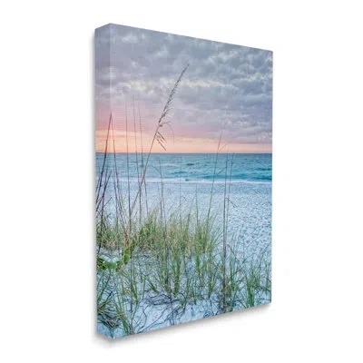 Stupell Industries Coastal Sea Grass Sprigs Beach Shore By Mary Lou Photography - Wrapped Canvas Photograph In Blue;green