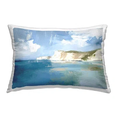 Stupell Industries Coastal Wilderness Shore Decorative Printed Throw Pillow Design By Ramona Murdock In Blue