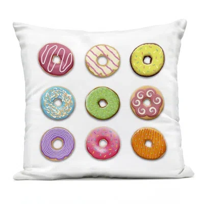 Stupell Industries Colorful Mixed Donuts Design By Marcus Prime Outdoor Printed Pillow In Multi-color