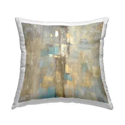 Stupell Industries Complex Abstract With Blue Design By Justin Turner Throw Pillow