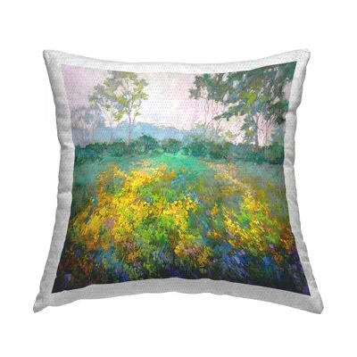 Stupell Industries Complex Meadow Terrain Printed Outdoor Throw Pillow Design By Barbara Schilling In Yellow