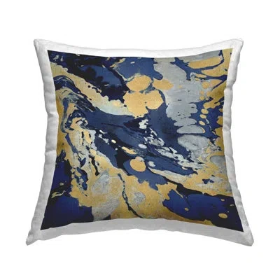 Stupell Industries Contemporary Glam Blue Swirl Printed Throw Pillow By Danielle Carson