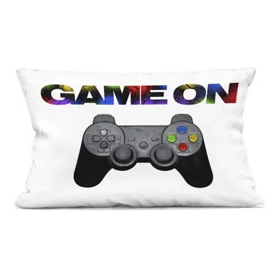 Stupell Industries Controller Game On Splatter Decorative Printed Throw Pillow, Design By Marcus Prime In Black