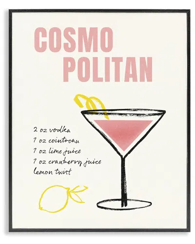 Stupell Industries Cosmopolitan Drink Recipe Framed Giclee Art In Multi
