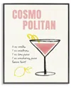 Stupell Industries Cosmopolitan Drink Recipe Framed Giclee Art In Multi