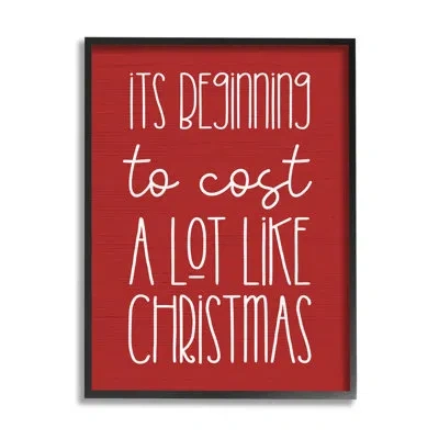 Stupell Industries Cost A Lot Like At-263 In Midnight Black Framed Giclee,red