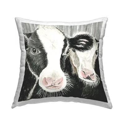 Stupell Industries Country Farm Cow Duo Faces Printed Throw Pillow Design By Cindy Jacobs