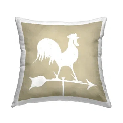 Stupell Industries Country Hen Rooster Weathervane Compass Silhouette Printed Throw Pillow Design By Jacob Green