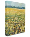 Stupell Industries Country Sunflower Field Yellow Floral Meadow Landscape Stretched Canvas Wall Art By Allay In Yellow