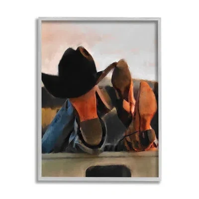 Stupell Industries Couple Resting Cowboy Boots By Jesse Keith Single Picture Frame Print On Canvas In Farmhouse Gray Framed Giclee