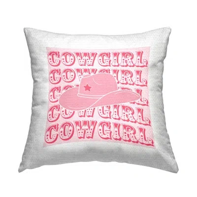 Stupell Industries Cowgirl Phrase Pattern Outdoor Printed Pillow By Corrine Rose Design In Multi